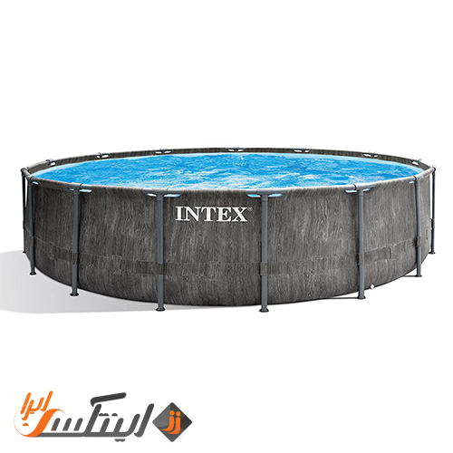 استخر پیش ساخته 122*549 طرح چوب خاکستری intex 26744 | اینتکس ایران