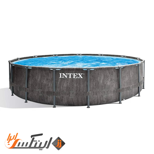 استخر پیش ساخته 122*457 طرح چوب خاکستری intex 26742 | اینتکس ایران