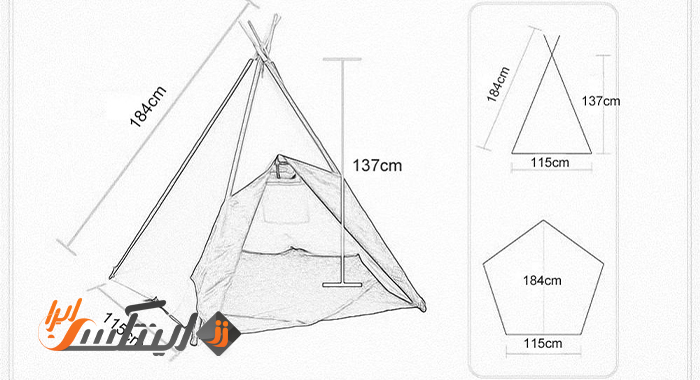 ابعاد چادر بازی کودک