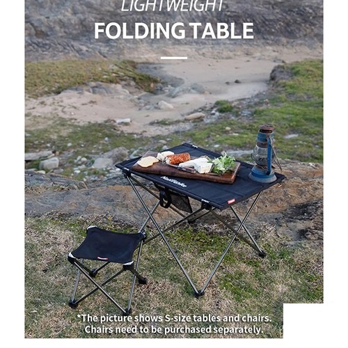 خرید میز تاشو آلومینیومی نیچرهایک سایز L مشکی ارزان