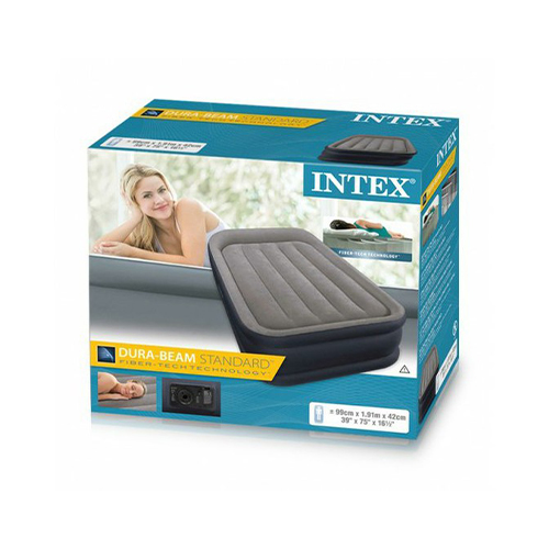 خرید تخت بادی یک نفره بالش دار مدل intex 64132