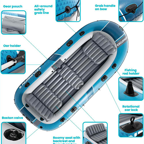 خرید قایق بادی اکسکروشن 5 اینتکس مدل excursion TM 66325 جدید