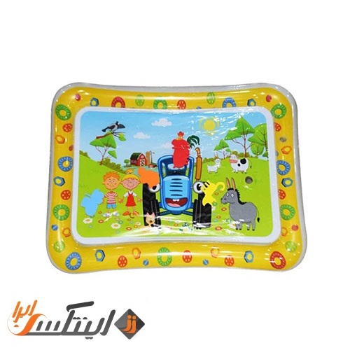 خرید واترمت کودک مستطیلی زرد طرح تراکتور ارزان