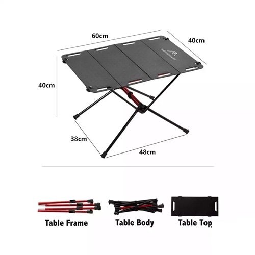 خرید میز شیشه ای پایه آلومنیومی کمپینگ ماونتین هایکر ارزان