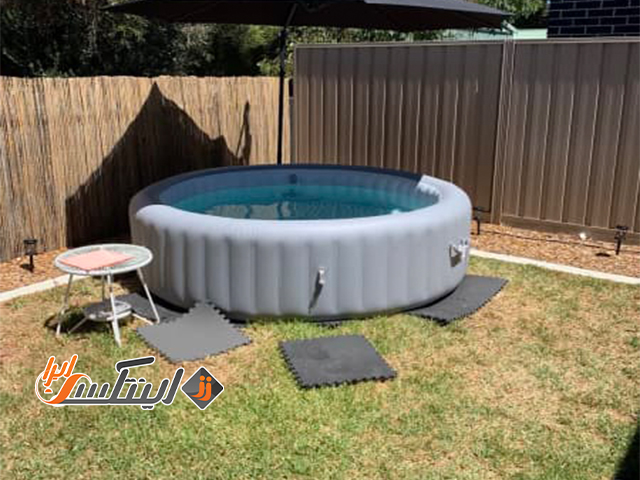 نصب جکوزی بادی در فضای باز