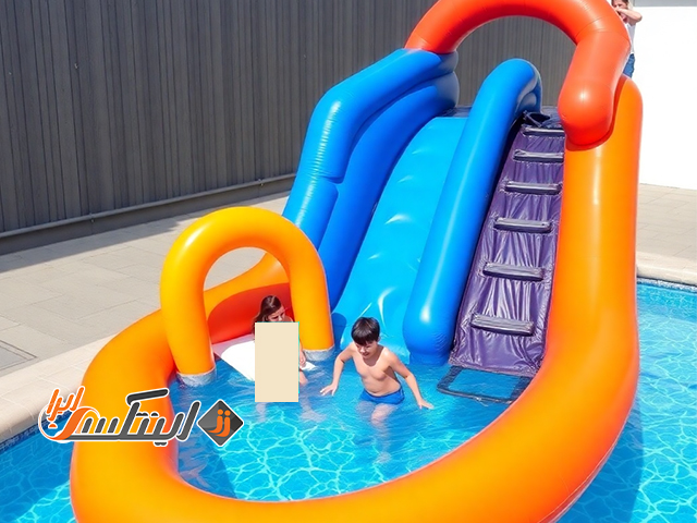 استخر بادی سرسره دار خیلی بزرگ