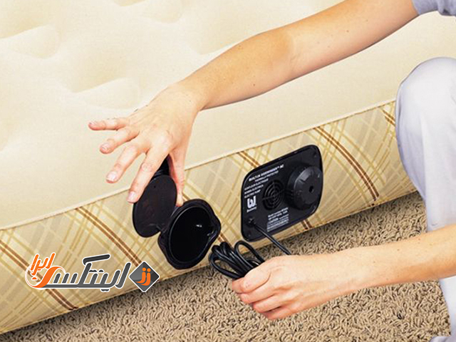 مراحل باد کردن تشک بادی