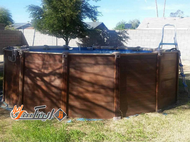 استخر پیش ساخته طرح چوب