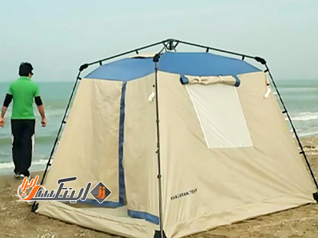 چادر مسافرتی در ساحل