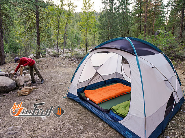 تشک بادی در چادر مسافرتی