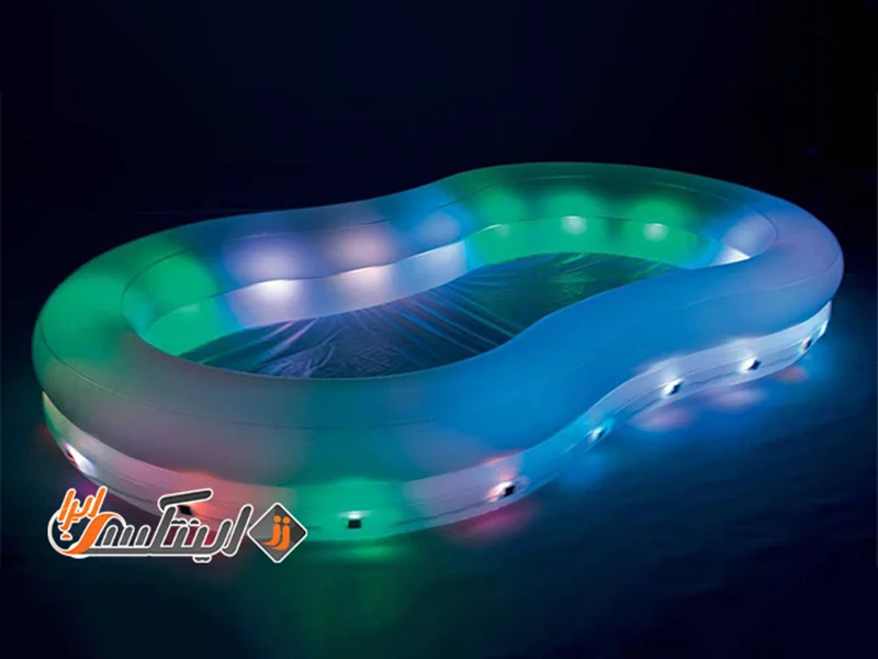 استخر بادی لوبیایی چراغ دار