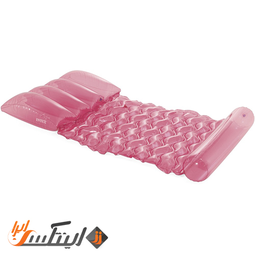 تشک بادی روی آب اینتکس با بالش بادی سرخود صورتی