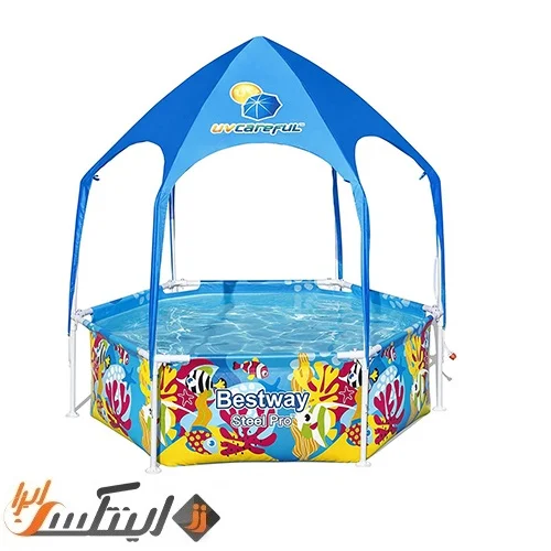 استخر فریمی سایبان دار طرح دار قطر 183