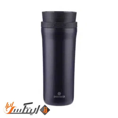 ماگ دوجداره 480 ml سانتکو رنگ مشکی مدل Odda Caffee