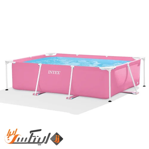 استخر برزنتی پیش ساخته صورتی 150*220 اینتکس
