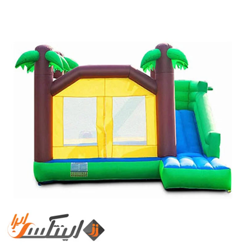 تشک جامپینگ بادی نخل با سرسره بادی