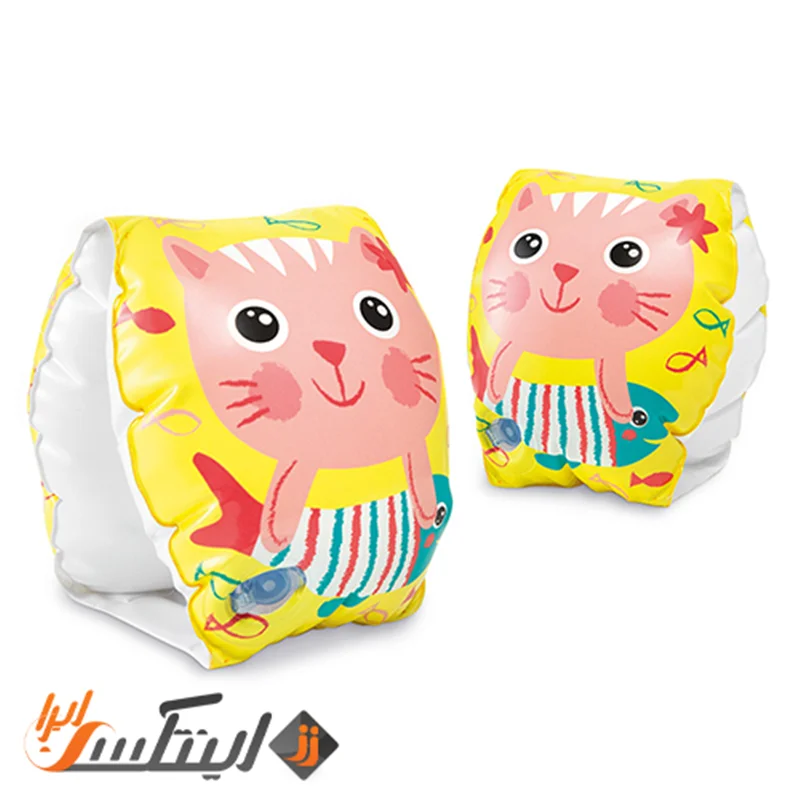 بازوبند شنا بادی کودک شش ماه تا سه سال طرح گربه