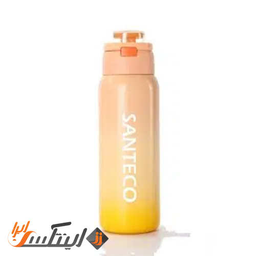 بطری دوجداره ورزشی سانتکو 750ml رنگ نارنجی مدل GEMINI