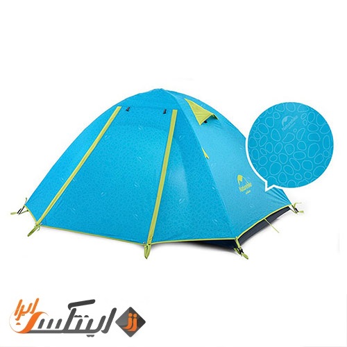 چادر مسافرتی عصایی دو نفره دوپوش نیچرهایک مدل P Series آبی