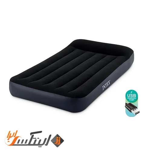 تشک بادی یک نفره لوکس کمپینگ با پمپ USB سرخود