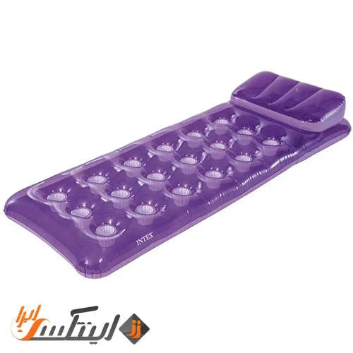 تشک بادی روی آب بالش دار بنفش اینتکس