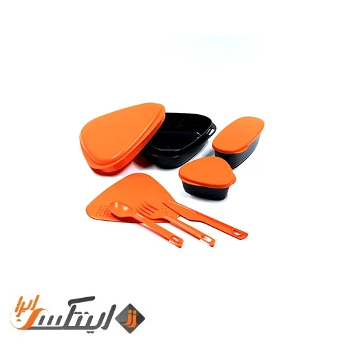 لانچ کیت مثلثی 8 تکه طوسی نارنجی