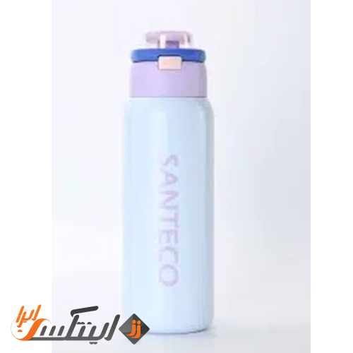 بطری دوجداره ورزشی سانتکو 750ml رنگ آبی بنفش مدل GEMINI