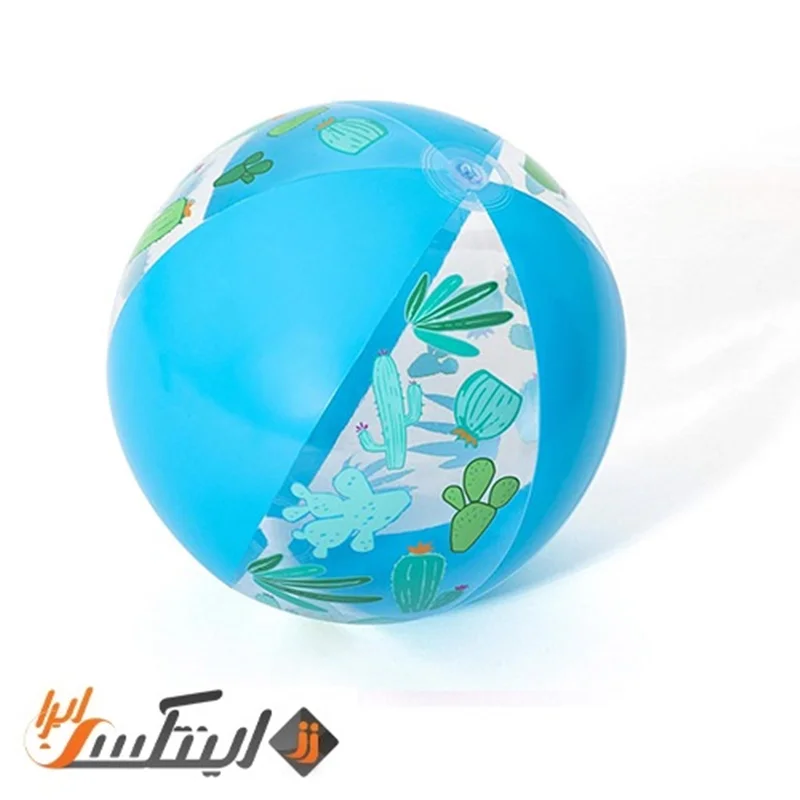 توپ بادی قطر 51 سانتی آبی مدل کاکتوس