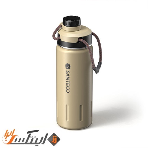 فلاسک دوجداره 950 میلی لیتری Ktwo سانتکو رنگ خاکی