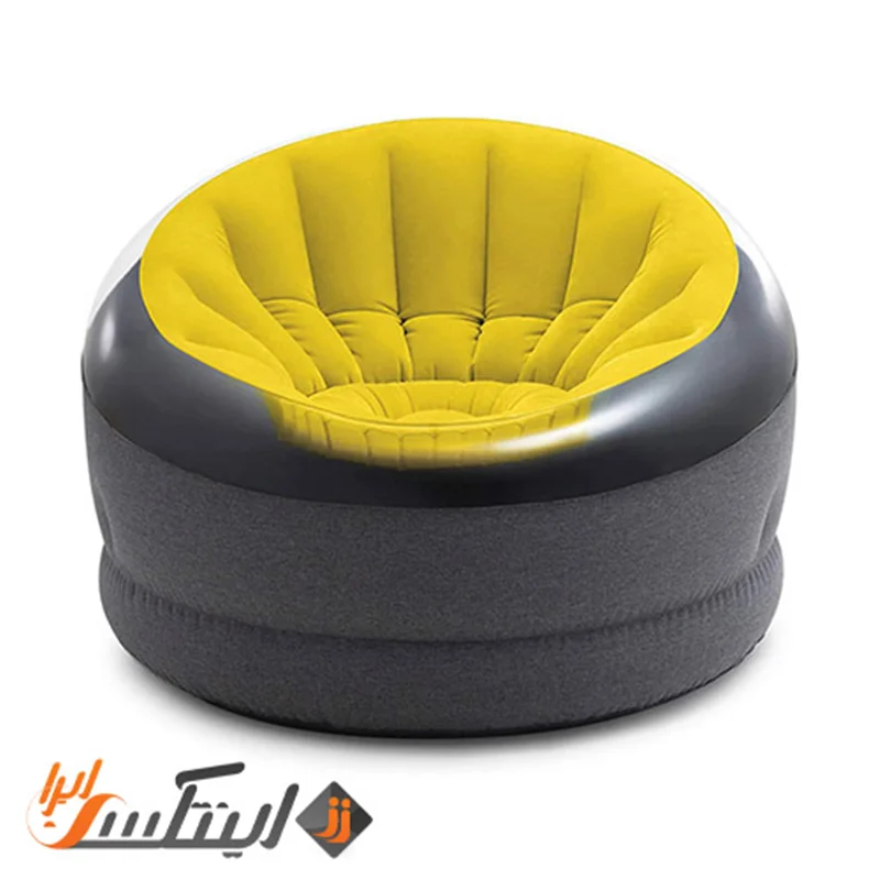 مبل بادی یک نفره صدفی زرد جدید