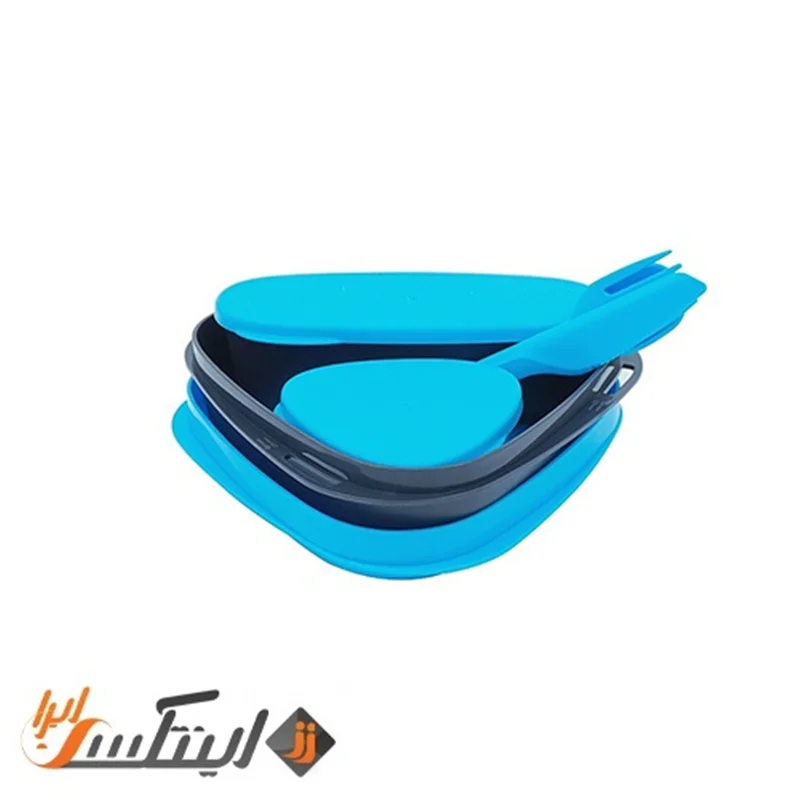 لانچ کیت مثلثی 8 تکه آبی طوسی
