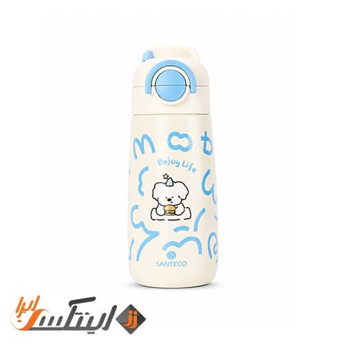 فلاسک فانتزی 500ML کودک دوجداره آبی آسمانی سانتکو مدل AOSTA Pro