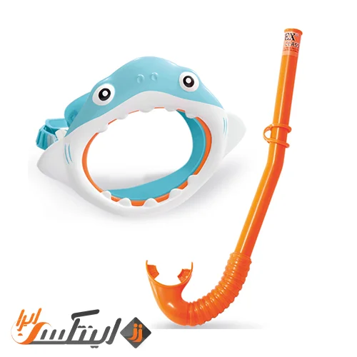 اسنورکل و ماسک شنا کودک طرح کوسه