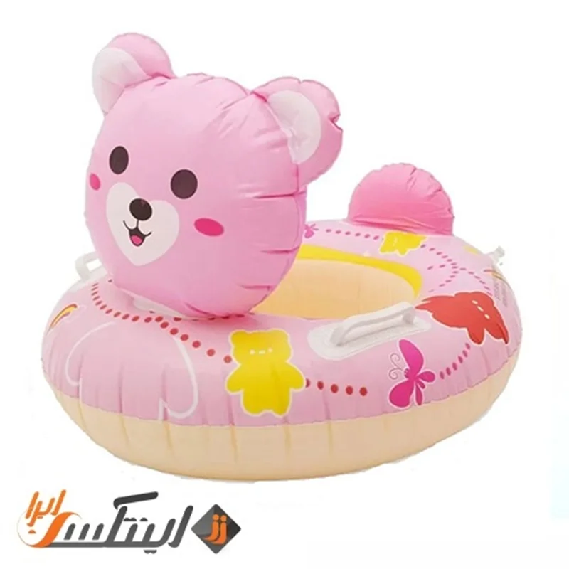 شناور بادی شورتی کودک مدل خرس صورتی