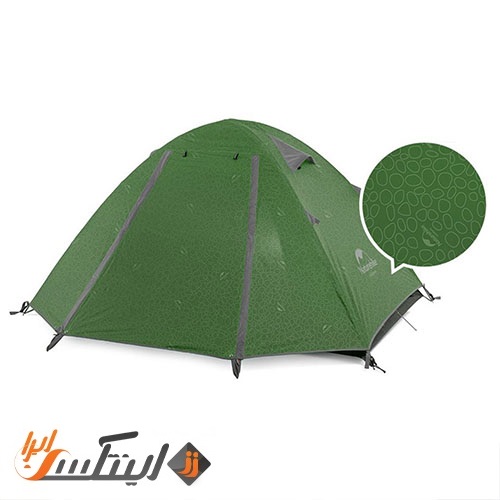 چادر مسافرتی عصایی دو نفره دوپوش نیچرهایک مدل P Series سبز یشمی