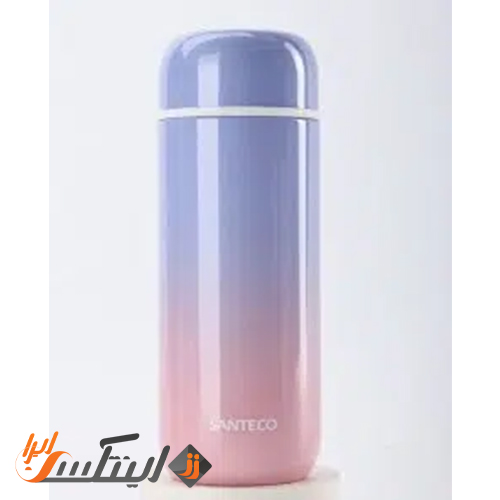 فلاسک دوجداره سانتکو 200 ml صورتی آبی مدل capsule
