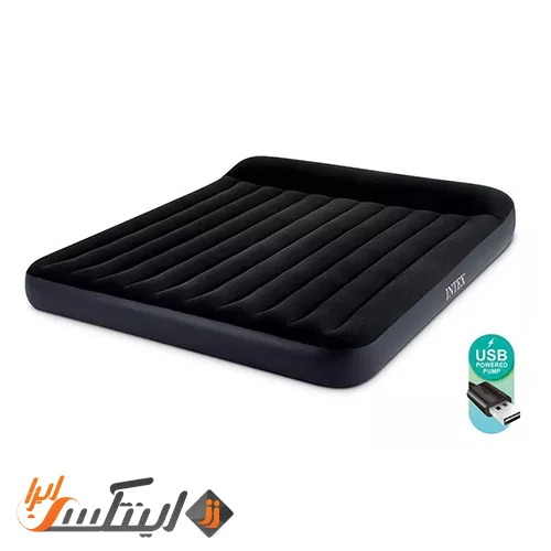 تشک بادی دو نفره لوکس با پمپ USB سرخود عرض 183