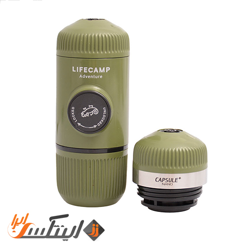 اسپرسوساز سفری دو کاره لایف کمپ مدل نانو کپسول یشمی