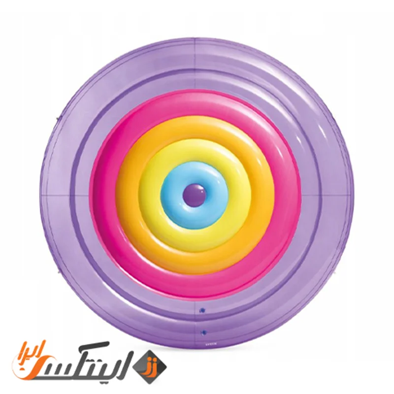 تشک بادی روی آب گرد رنگارنگ اینتکس