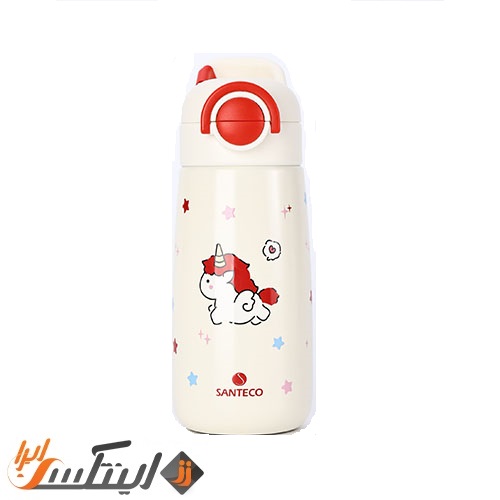 فلاسک فانتزی 500ML کودک دوجداره قرمز سانتکو مدل AOSTA Pro