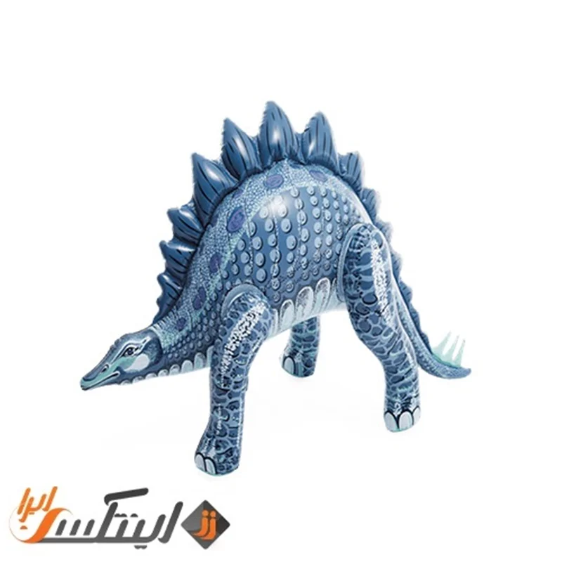 عروسک بادی طرح دایناسور ژوراسیک بادی کوتاه آبی