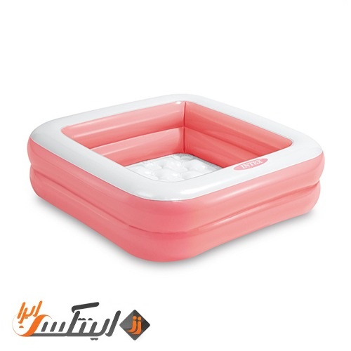 استخر بادی کودک مربع صورتی پاستیلی