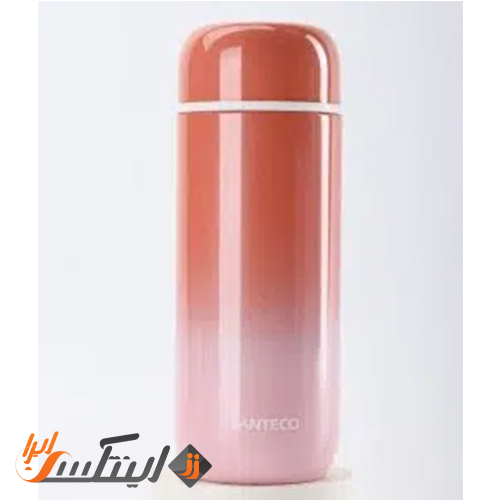 فلاسک دوجداره سانتکو 200 ml صورتی نارنجی مدل capsule