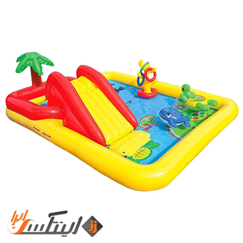 استخر بادی سرسره دار کودک مدل مزرعه 57454