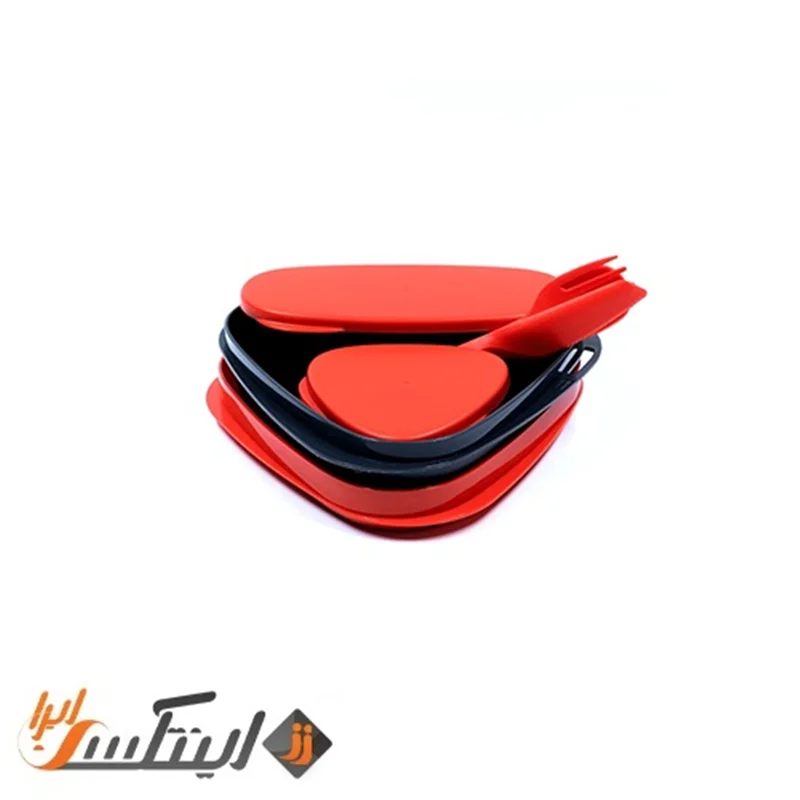 لانچ کیت مثلثی 8 تکه مشکی قرمز